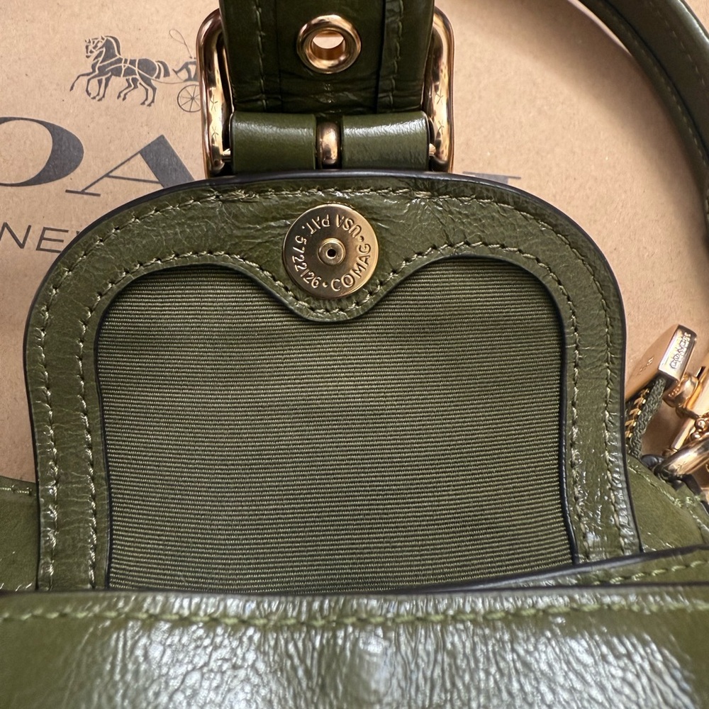 Coach Ashton Olive Green Shoulder Bag + dust bag - Picture 8 of 12